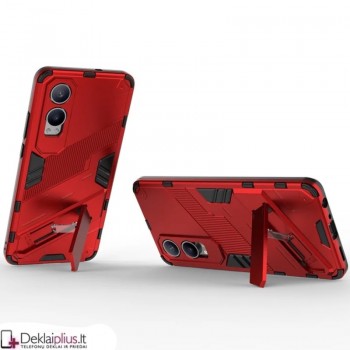 Smūgiams atsparus dėklas su kojele - raudonas (Oneplus Nord Ce4 Lite) Smūgiams atsparus dėklas su kojele - raudonas (Oneplus Nord Ce4 Lite)
